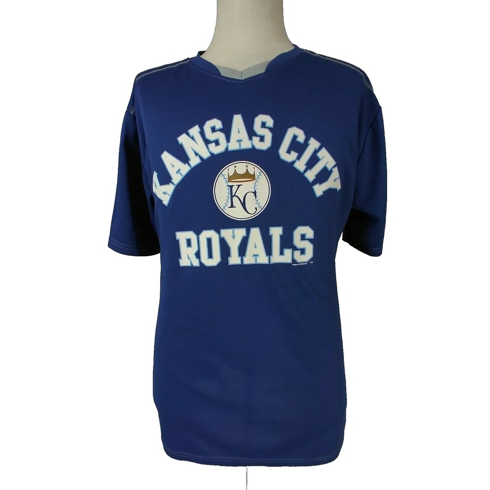 Genuine Merchandise Shirt Mens XL Blue Kansas City Royals Jersey Dri-Fit MLB